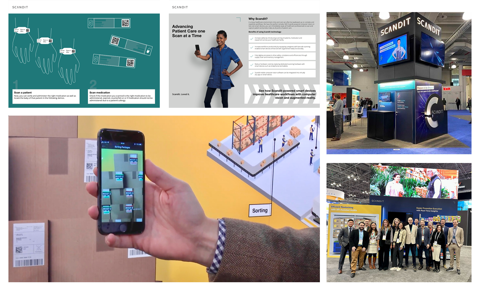 Scandit demo experiences – interactive trade-show demos, demo books, and demo apps showing each persona's real workflow
